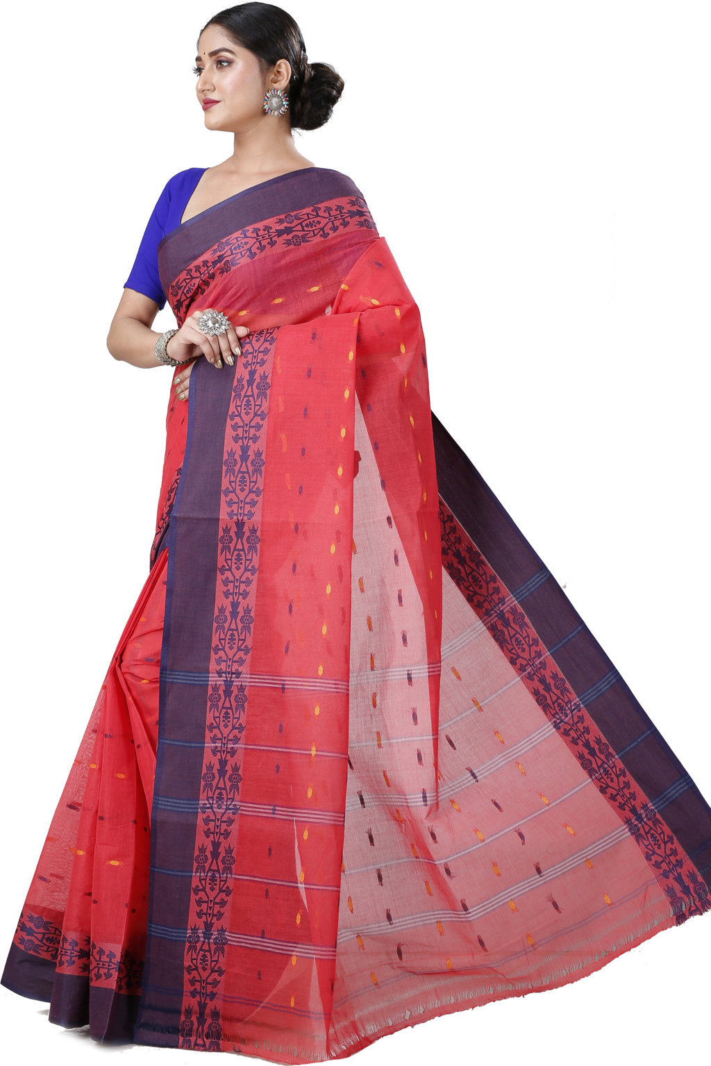Maroon Pure Cotton Apurva Tant Saree (1060)